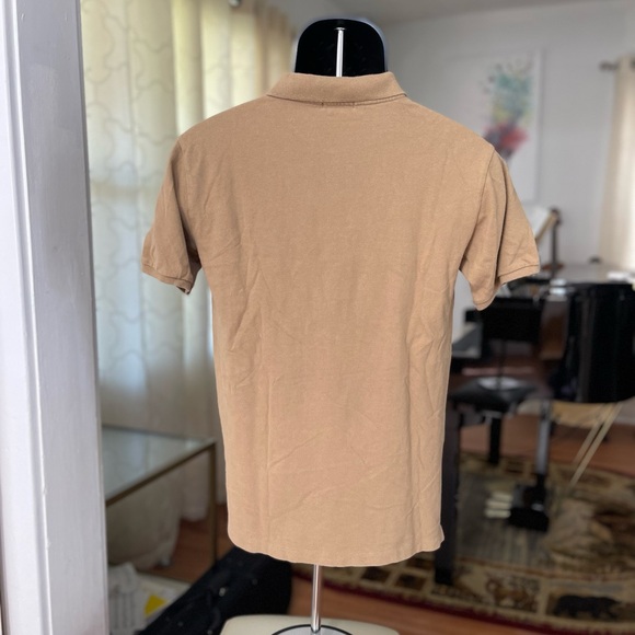 Fair Youth Size Large (16-18) Polo Ralph Lauren Logo Embroidered Polo Shirt Sand - Picture 8 of 12
